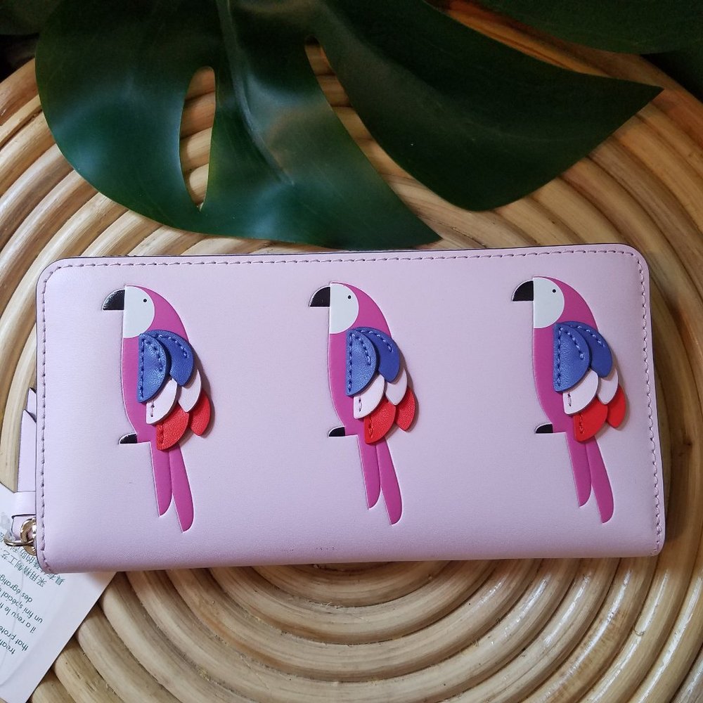 NWT Kate Spade Large Continental Wallet Parrot - Picture 9 of 10